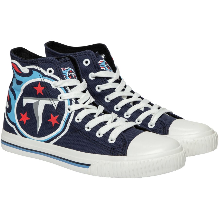 Women's NFL Tennessee Titans Repeat Print High Top Sneakers 003